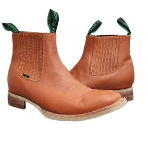 La Barca Leather Chelsea Pull On Boots - Camel/Tan - Men’s US 10 / MX 28.5